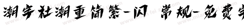 潮字社潮重简繁-闪 常规字体转换